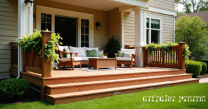 Finished deck with strong curb appeal