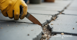 Filling cracks in concrete before resurfacing