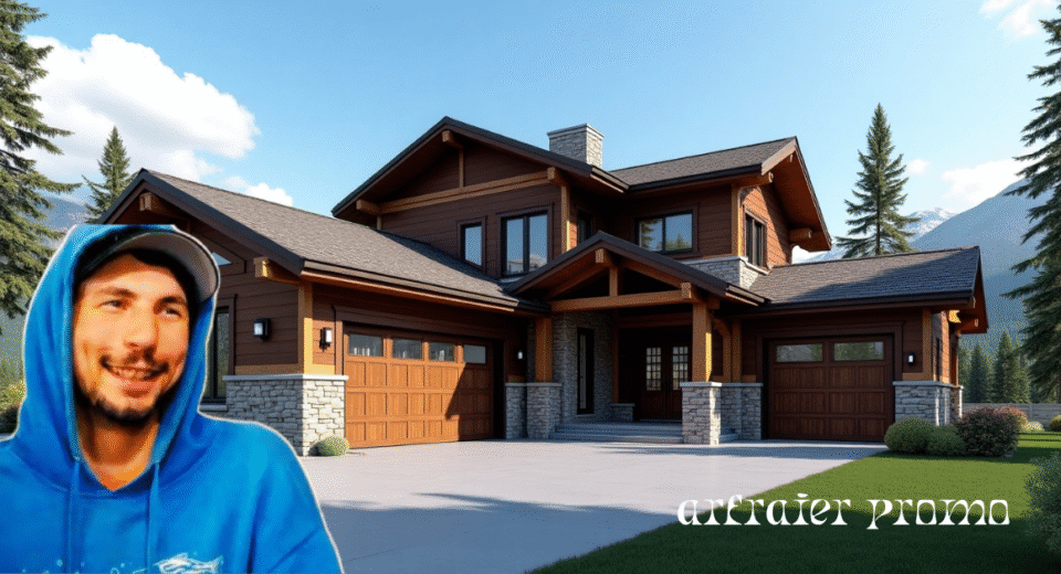 Parker Schnabel’s modern two-story house in Alaska.