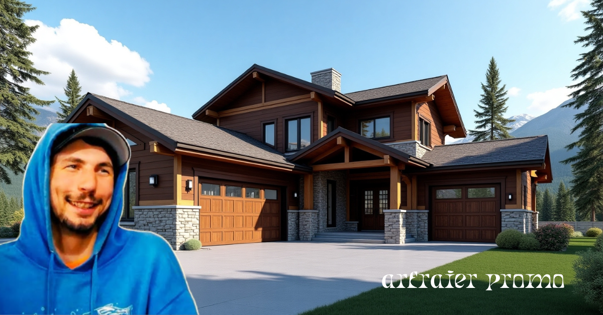 Parker Schnabel’s modern two-story house in Alaska.