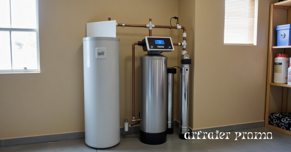 Water softener system in home