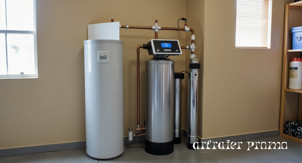 Water softener system in home