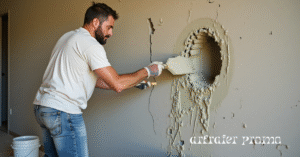 DIY Stucco Patch in Progress