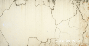 Cracked exterior stucco wall