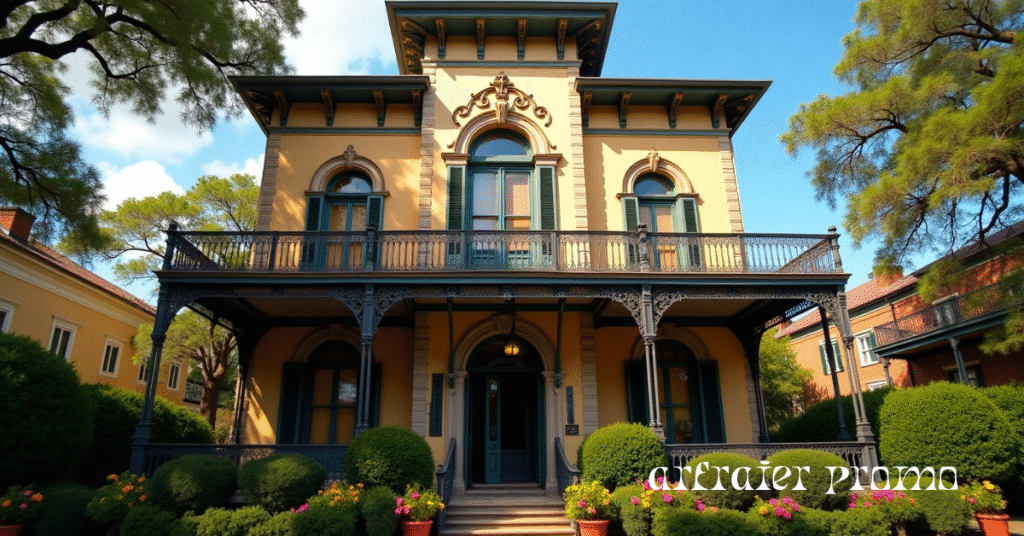 Sandra Bullock’s New Orleans Victorian mansion exterior view