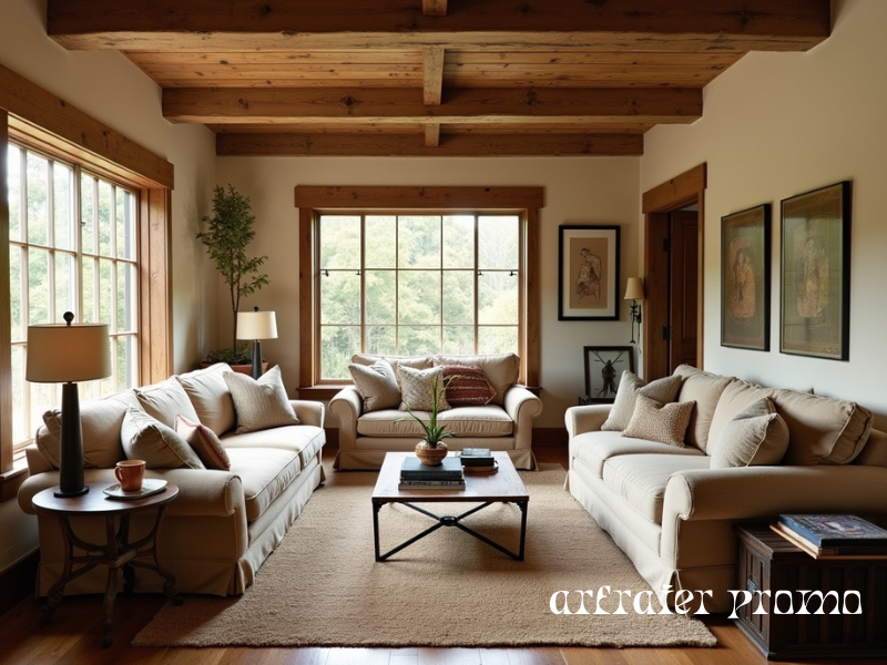 Eco-Friendly Reclaimed Wood Trim in a Rustic Living Room