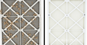 Dirty furnace filter vs clean furnace filter comparison