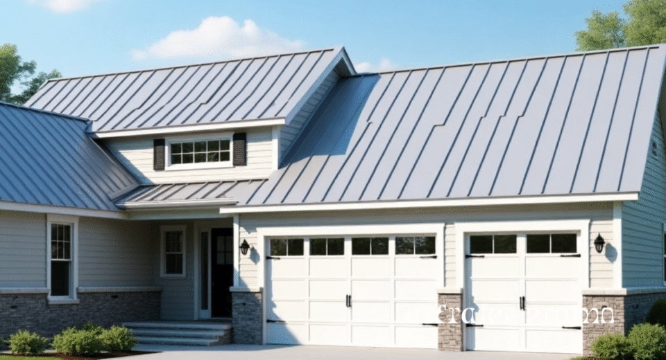 Modern home with a standing seam metal roof in 2025