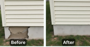 before and after home foundation repair