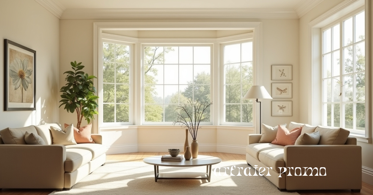 Elegant Colonial White Window Trim in Modern Living Room
