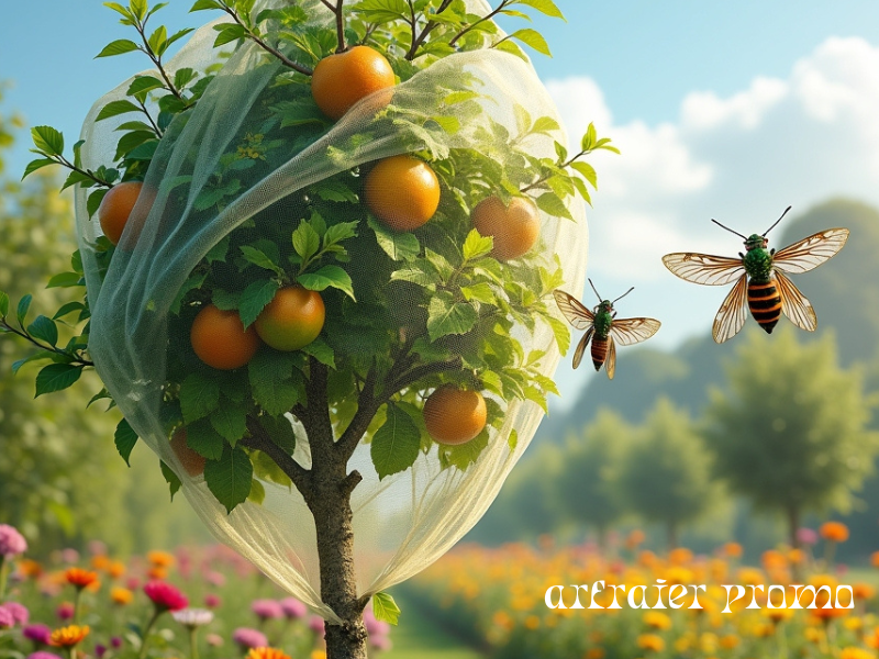 Using garden netting to keep cicadas off trees