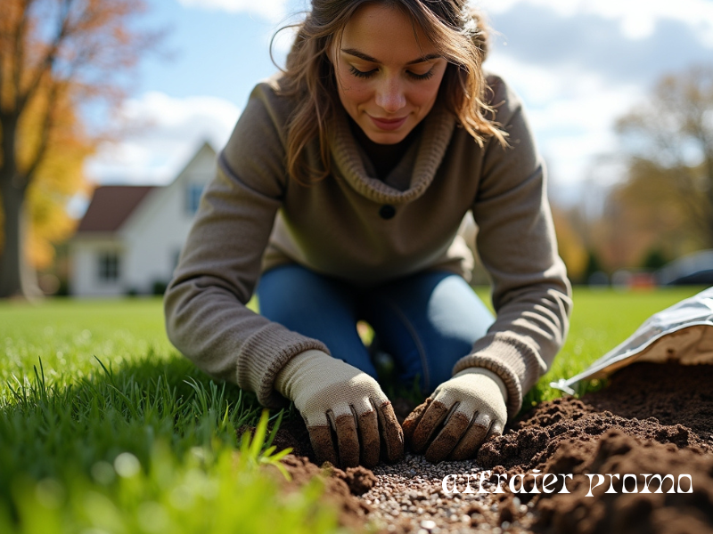 Overseeding tall fescue grass lawn in fall
