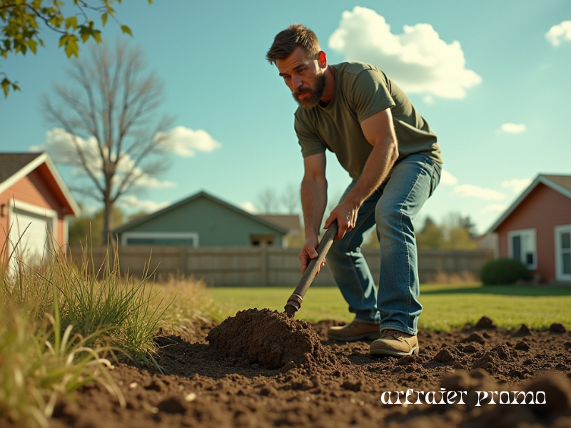 Removing old lawn with sod cutter