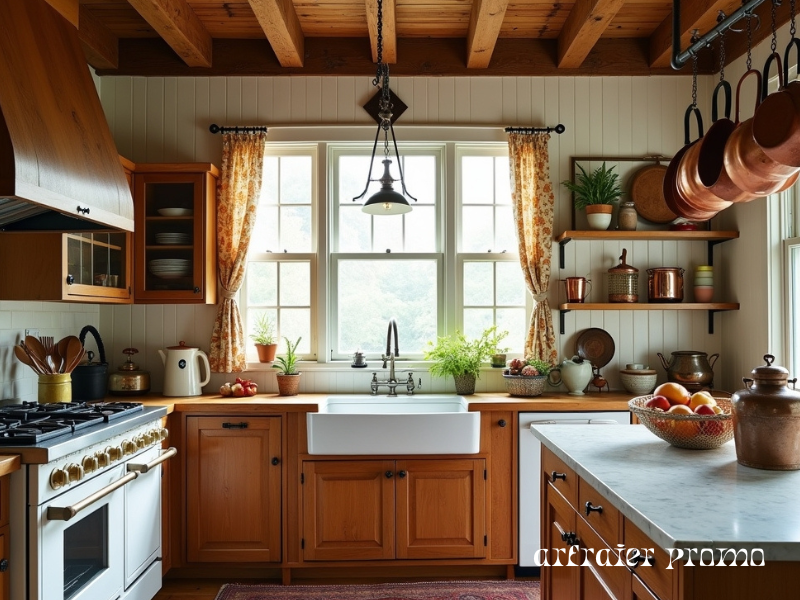 Dolly Parton’s farmhouse-style kitchen in Tennessee.