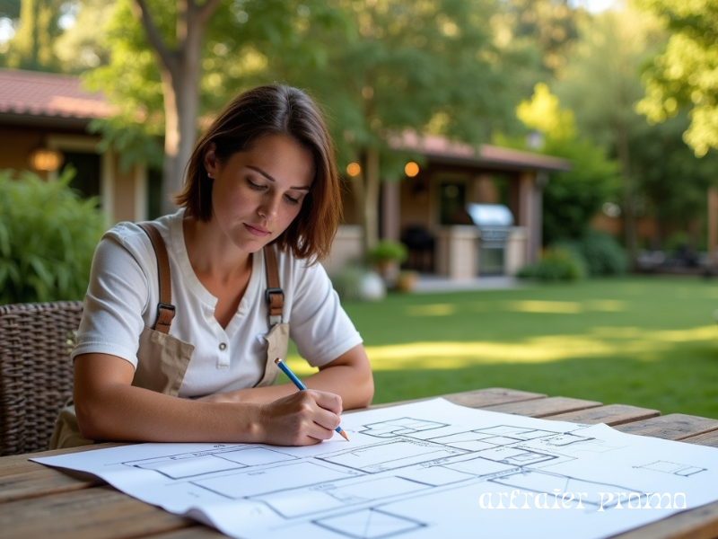 Planning outdoor kitchen layout
