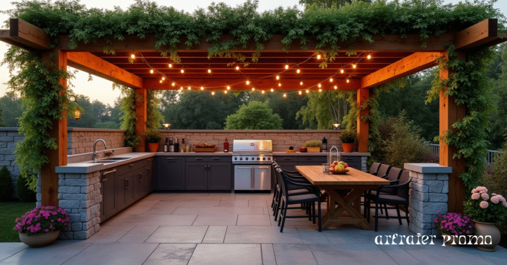 Modern outdoor kitchen