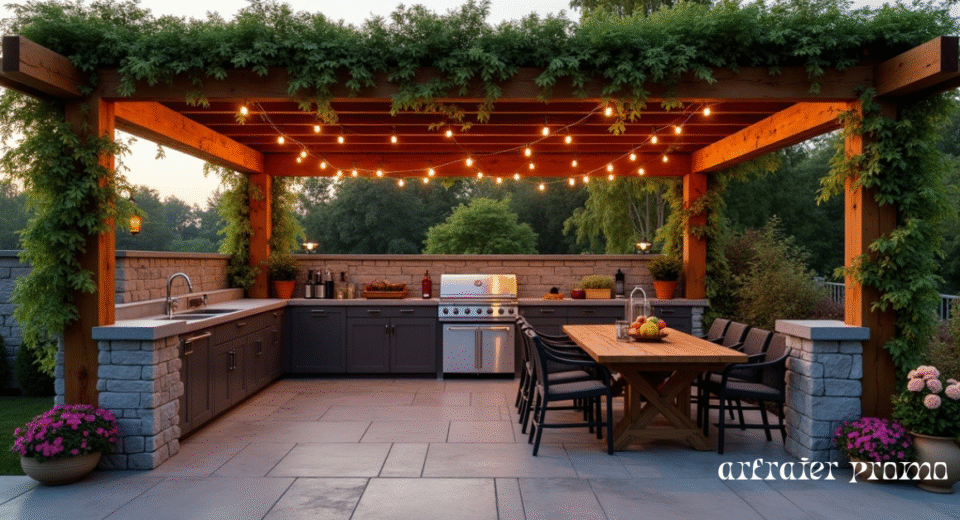 Modern outdoor kitchen