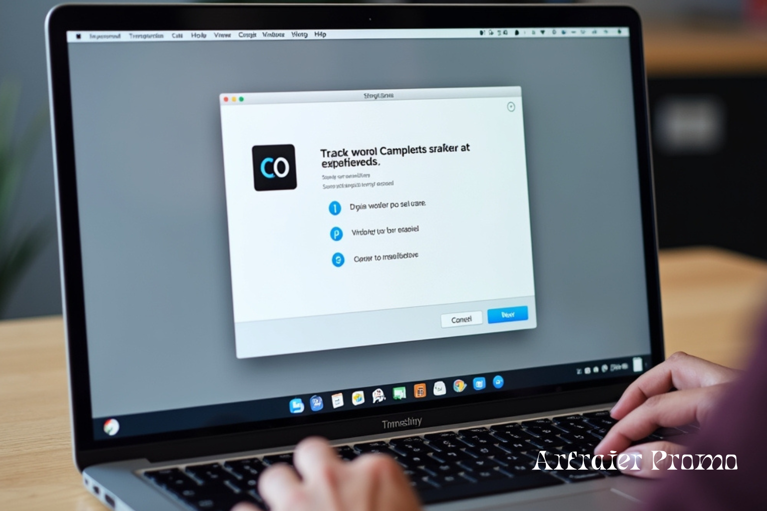 ZenveKeyPO4 installation setup wizard on laptop