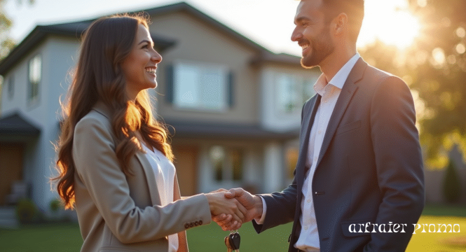 Landlord handing house keys to tenant in 2025