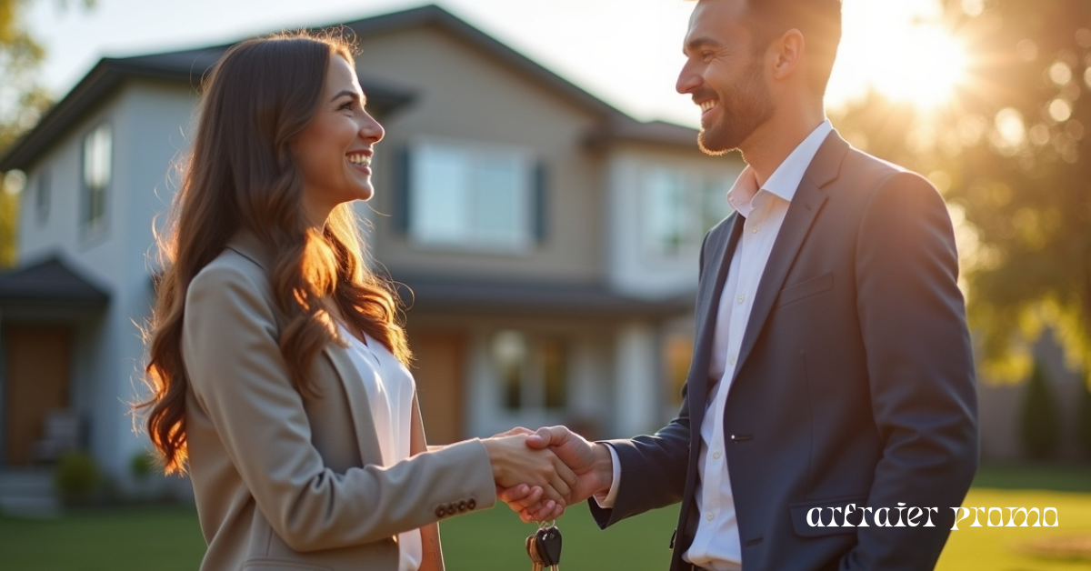 Landlord handing house keys to tenant in 2025