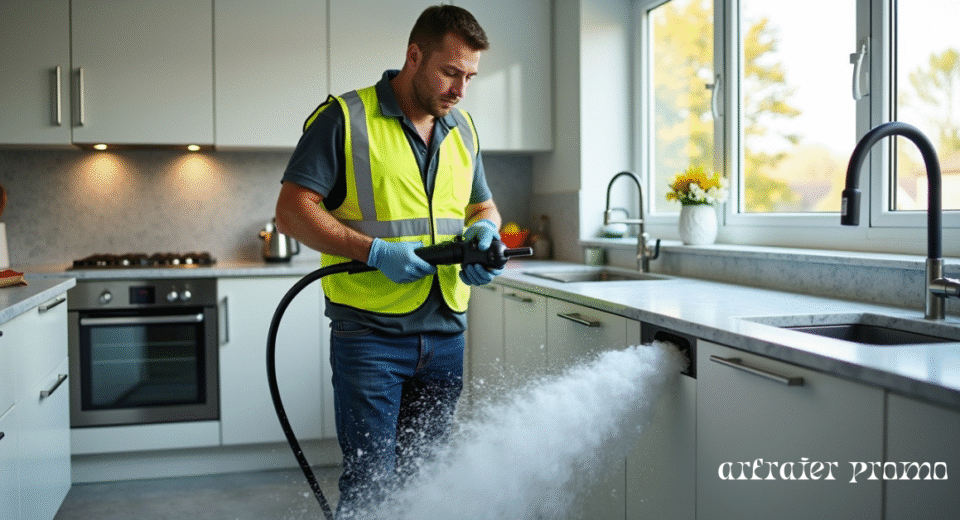 hydrojet drain cleaning on residential pipes