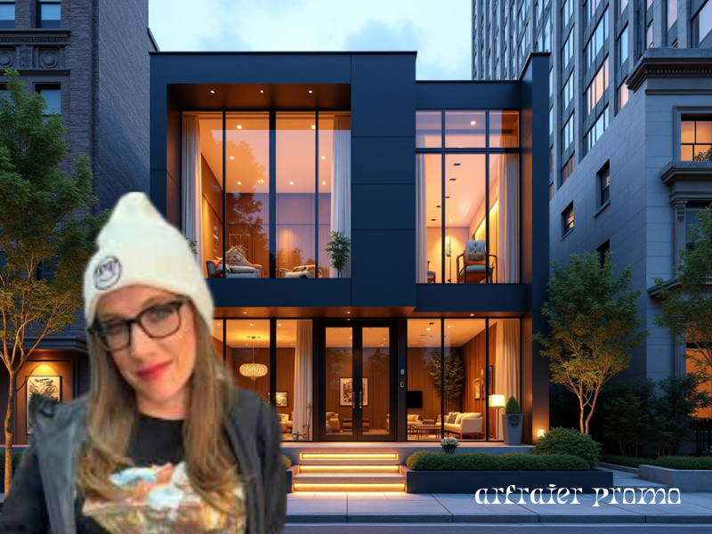 Kat Timpf’s home exterior with elegant architecture