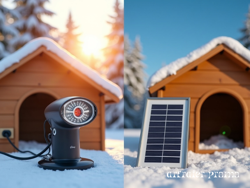 Electric and solar dog house heaters