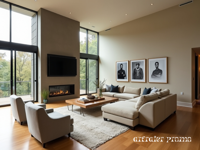 Modern living room interior inspired of Bryce Harper’s house