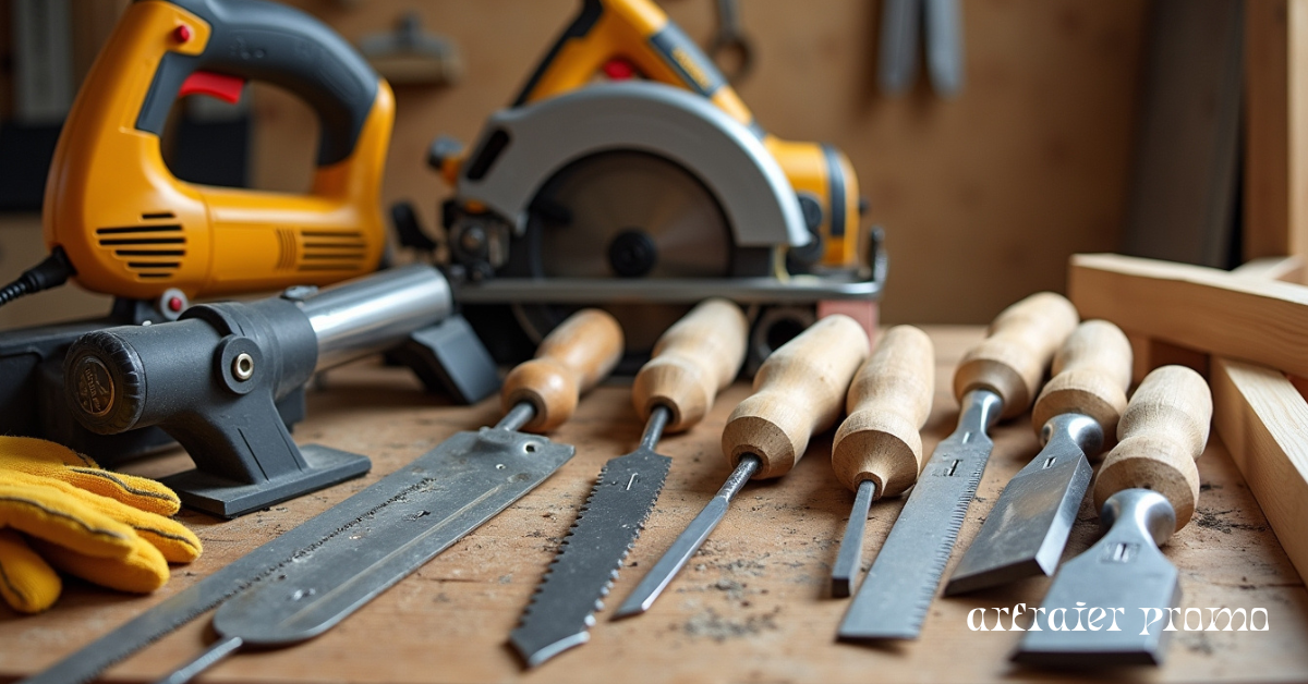 Collection of wood cutting tools