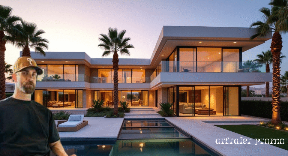 Modern luxury house in Las Vegas resembling Bryce Harper’s home