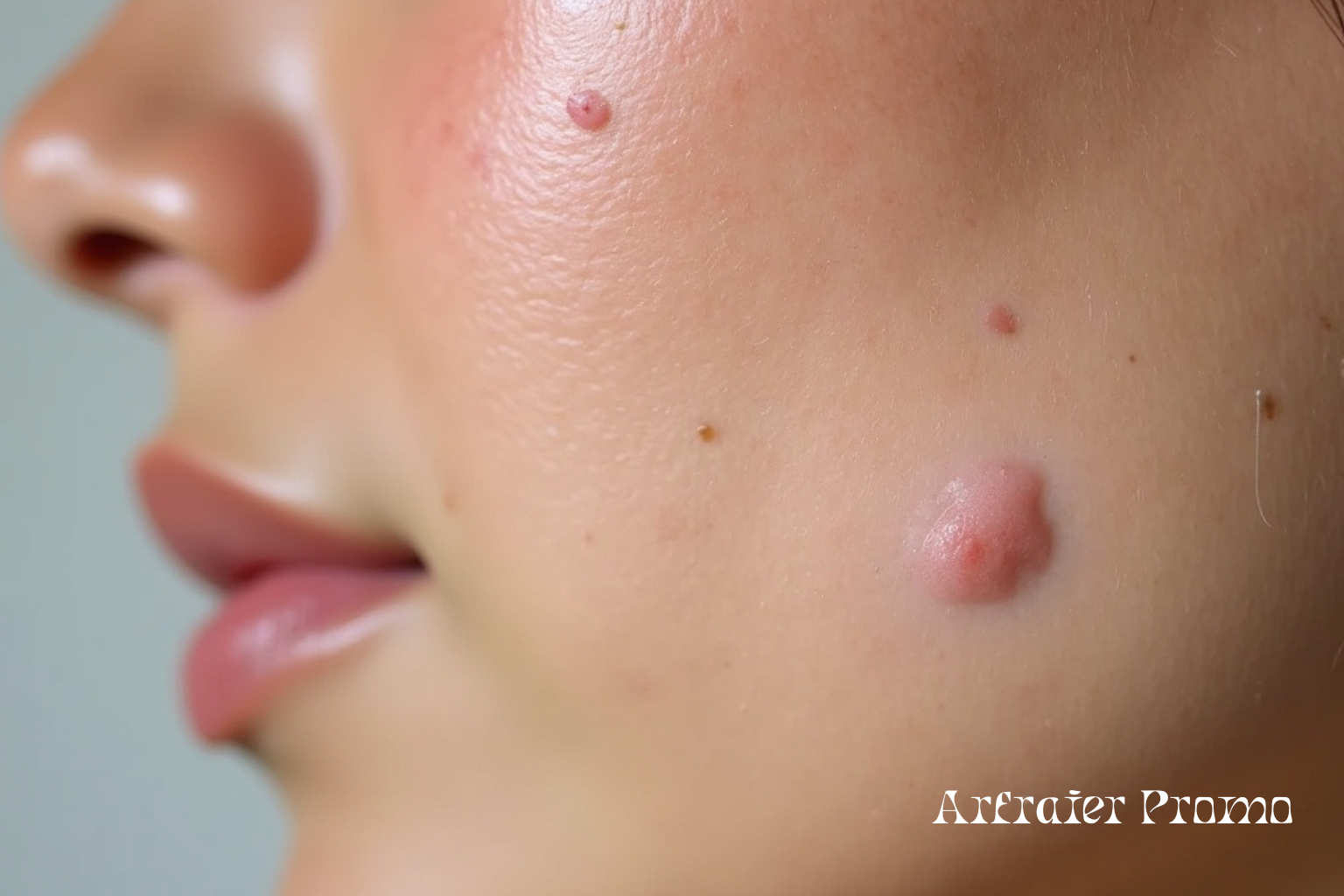 Small skin tag on the face near the cheek